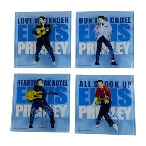 Elvis Presley Coaster Set of 4 Vintage Collectibles Houseware
